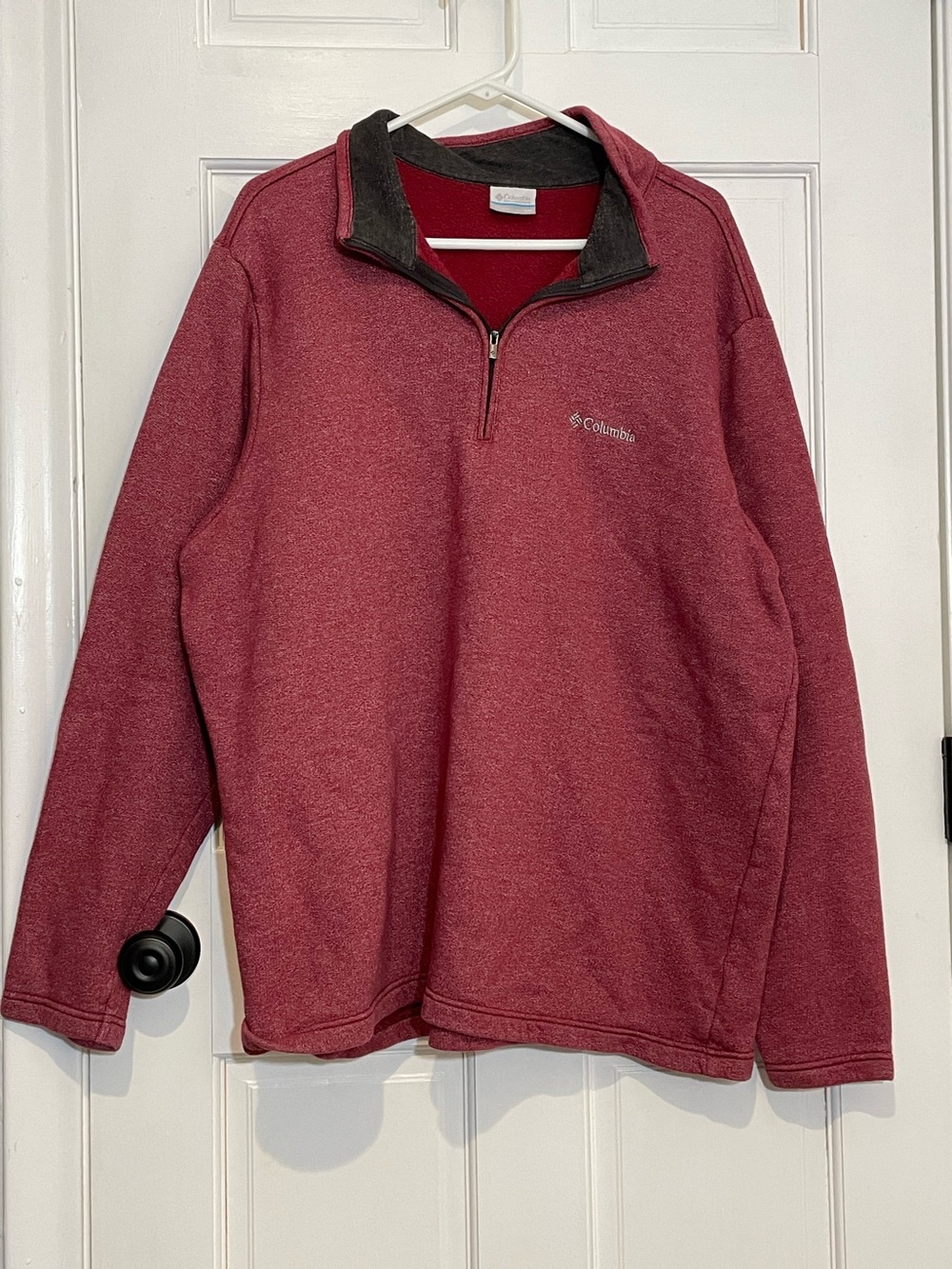 Columbia Quarter-Zip Fleece Pullover - Berry Red XXL outdoor camping